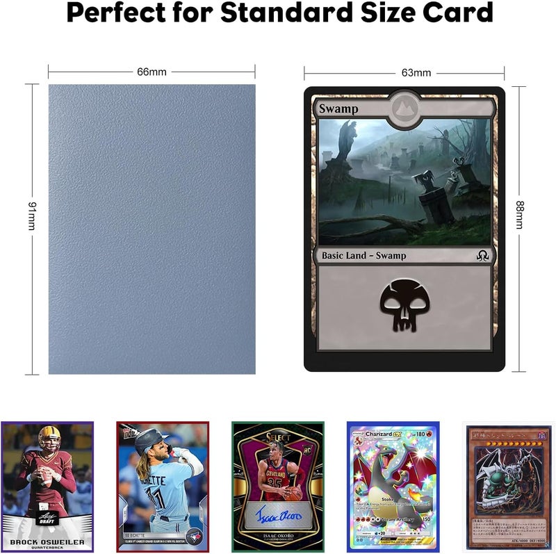 Katomula Gray MTG Card Sleeves 300CT, Matte Textured Back Card Sleeve Deck Card Protectors, Standard Size Card Sleeves for MTG, Baseball Card, Sports Cards, Game Card - Image 5